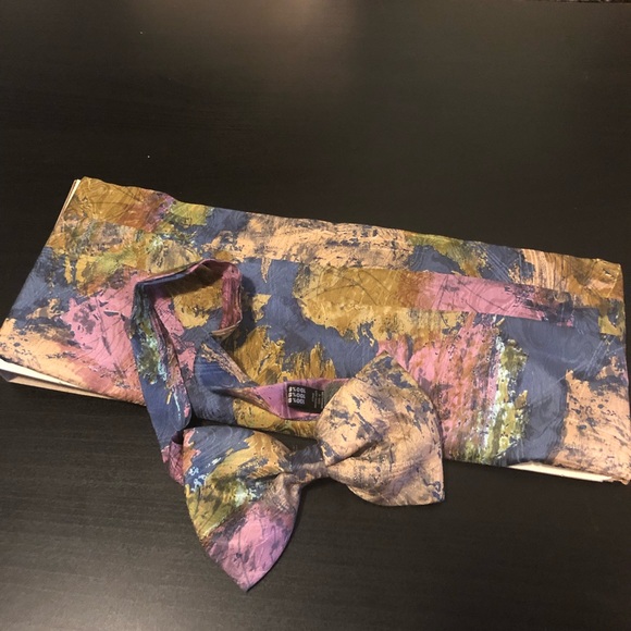 Dion Maga Cummerbund and Bow Tie Set 49 - Picture 1 of 7